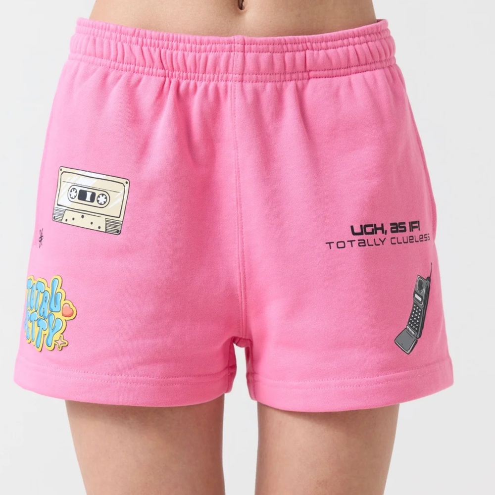 By Samii Ryan Clueless Collage Shorts - Pink - Size Small - NWT